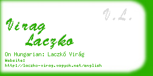 virag laczko business card